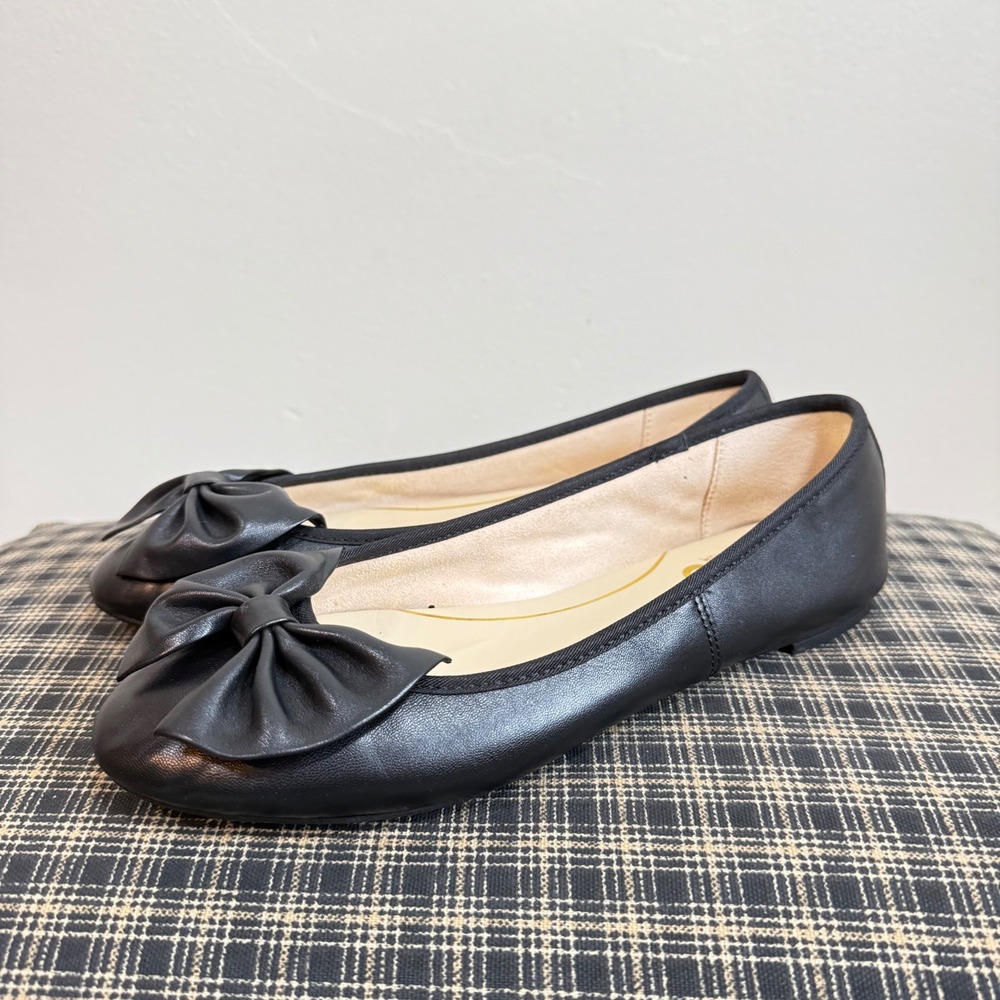 Circus by Sam Edelman Laila Bow Accent Ballet Flat Size 5.5 Black